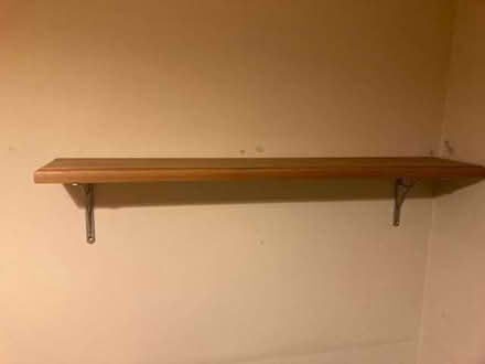 Photo of free Shaped pine bookshelf with wall supports (Wilmslow SK9) #3