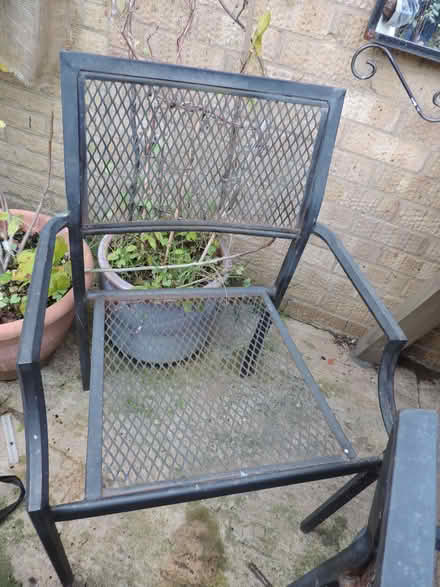 Photo of free 4 X Metal garden chairs (Whittlesey PE7) #1