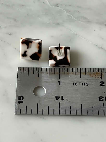 Photo of free Brown & White Lucite earrings (Greenwood, seattle) #1