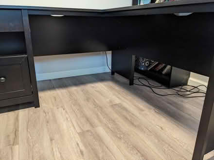 Photo of free Black L-Shaped Corner Desk (Heritage District) #3