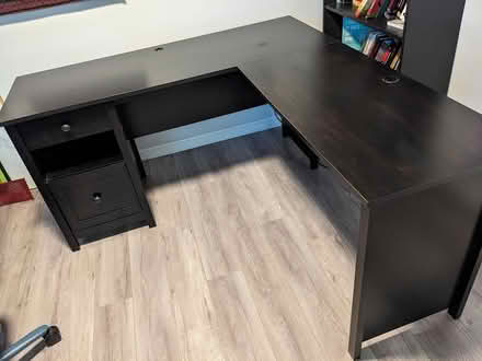 Photo of free Black L-Shaped Corner Desk (Heritage District) #1