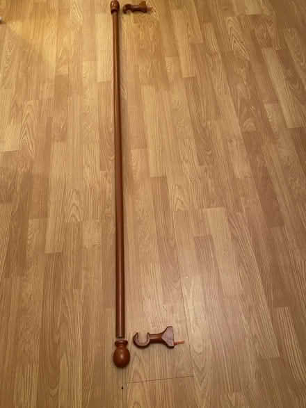 Photo of free 59” wooden curtain rail (Trennick TR1) #1
