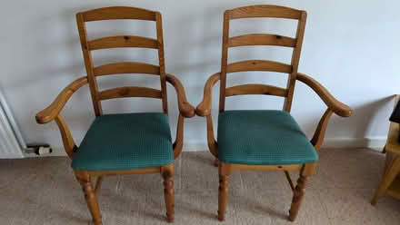 Photo of free Eight pine dining chairs (Rooksbridge, Somerset BS26) #1