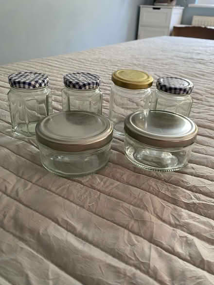 Photo of free 6 small glass jars (inc Kilner) (Stepney E1) #1