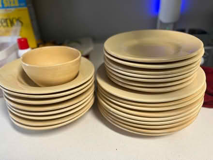 Photo of free Yellow ceramic plates and bowls (16th St Heights/Petworth) #1