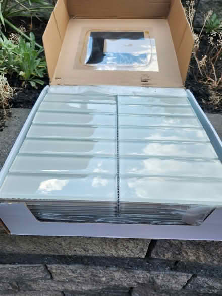 Photo of free Glass Tiles, 10 sq ft, Light gray (lunenburg) #2