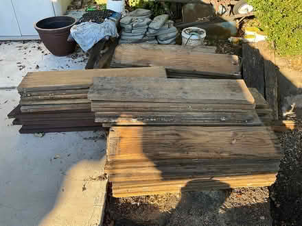 Photo of free Old Retaining Wall Wood (Redwood City, Woodside Plaza) #1