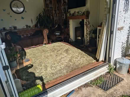 Photo of free Big green fuzzy rug (Wollaton Park NG8) #1