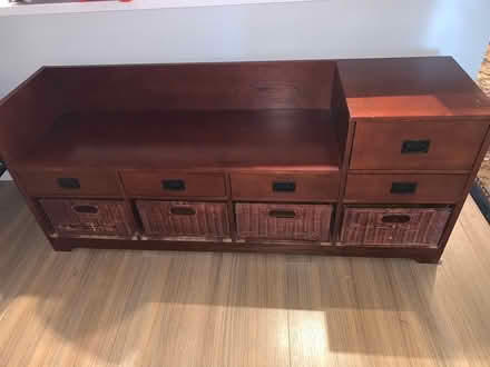 Photo of free Wooden bench with drawers (East Boston) #1