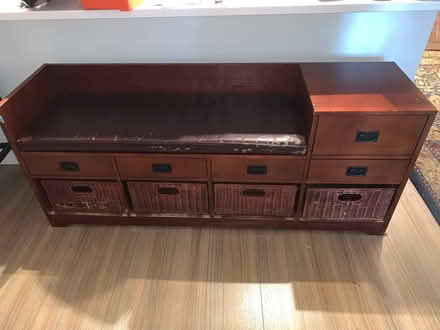 Photo of free Wooden bench with drawers (East Boston) #2