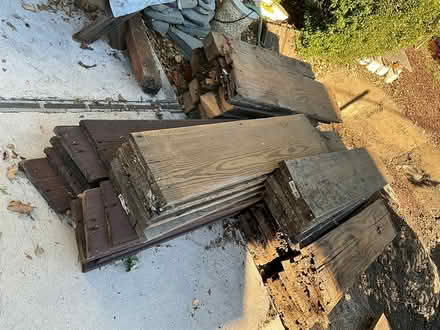 Photo of free Old Retaining Wall Wood (Redwood City, Woodside Plaza) #2