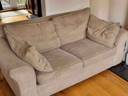 Photo of free Two large matching sofas, smaller is a sofa bed (Harringay N4) #1