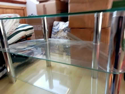 Photo of free Glass television stand / unit (Halton, LA2) #1