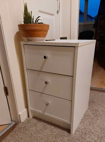 Photo of free 3 Drawer bedside table (Pitreavie Castle, KY11) #1