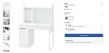 Photo of free IKEA MICKE Desk, 105x50 cm (EC1V1AQ) #3
