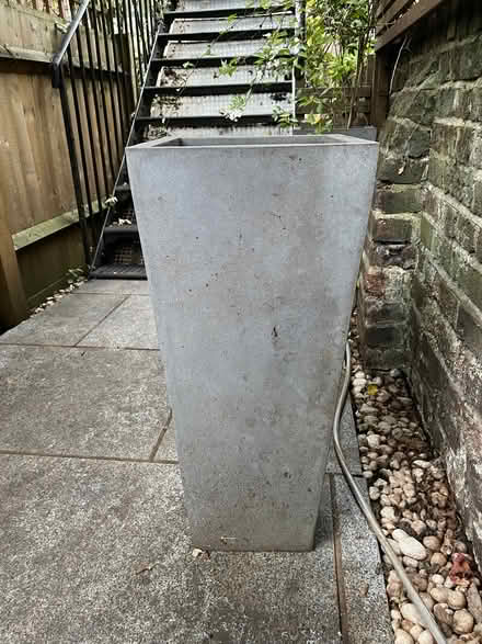 Photo of free Outside grey flower pot (Canonbury N1) #1