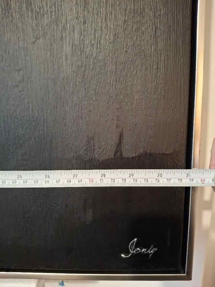 Photo of free Large abstract black and white painting (Harold Hill RM3) #4