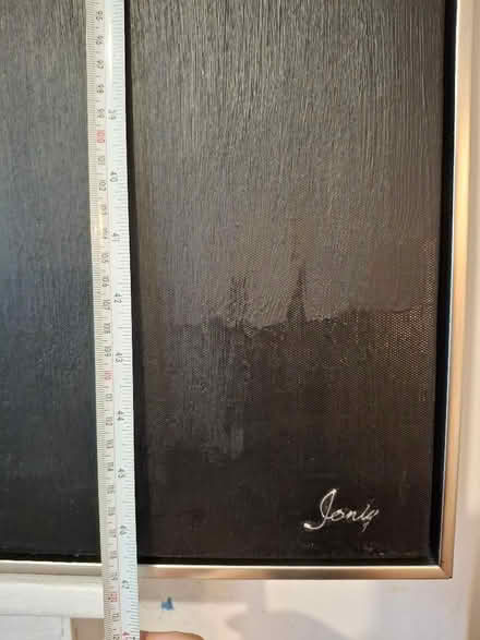 Photo of free Large abstract black and white painting (Harold Hill RM3) #3