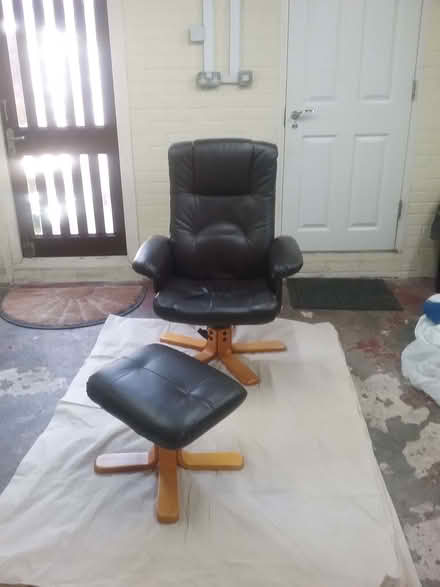 Photo of free 2 x Swivel Arm Chair and matching footstall (Northfield B31) #1