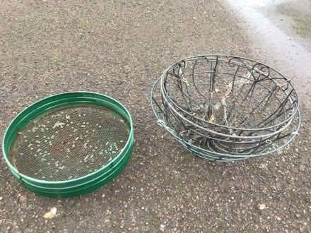 Photo of free Hanging baskets and soil sieve (Presteigne LD8) #1
