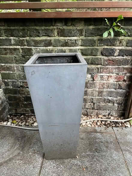 Photo of free Outside grey flower pot (Canonbury N1) #3