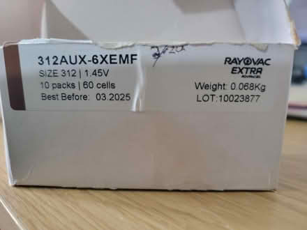 Photo of free Hearing aid batteries (BH21 near Wimborne) #2