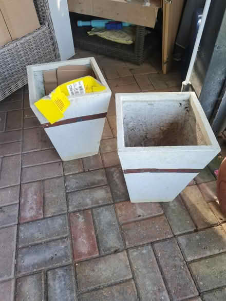 Photo of free 2 x Resin plant pots (Dursley area) #1