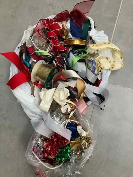 Photo of free Mixed bag of ribbons and present decorations (New Malden KT3) #1