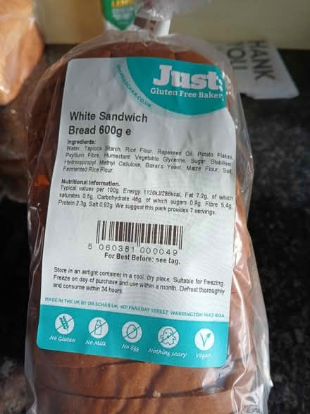 Photo of free Gluten free bread (Belper DE56) #1