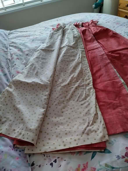 Photo of free Pink Lined Curtains (Pilgrims Hatch CM15) #1