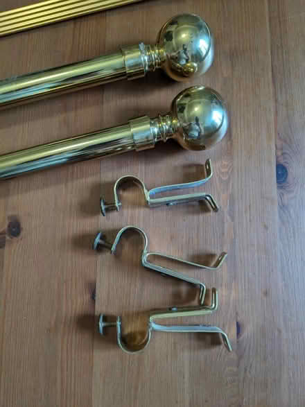 Photo of free Brass curtain rail and fixings (Gosforth NE3) #2