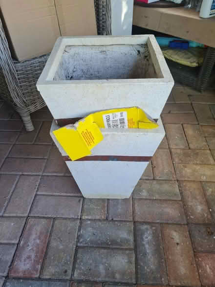 Photo of free 2 x Resin plant pots (Dursley area) #3