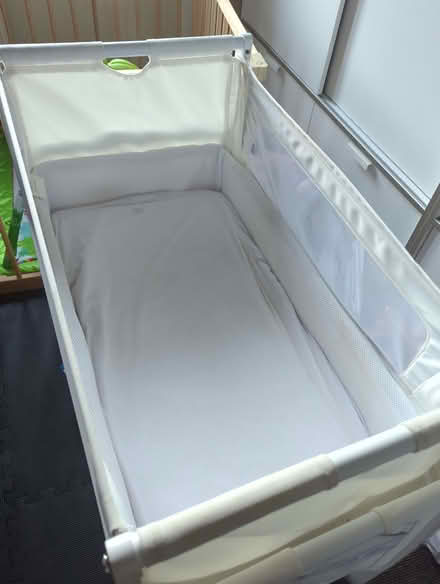 Photo of free Snuzpod 4 bedside baby crib (0-6mth) w/accessories (Merton SW19) #1