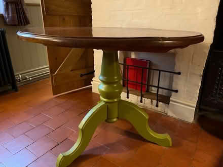 Photo of free Round dinning table, pine (Pulborough) #1