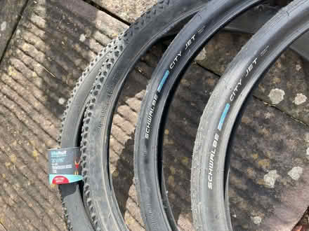 Photo of free Bicycle tyres and wheel - see photos for sizes (Kingscote GL8) #2
