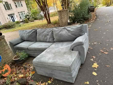 Photo of free ON CURB Sofa from Bob’s with chaise (Annandale, VA) #1