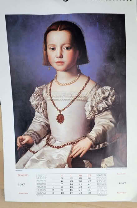 Photo of free Art Calendar from the Uffizi, Italy_from 1987 (Jericho OX1) #2