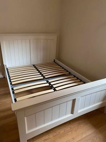 Photo of free Double bed frame and slats (Brecon) #1