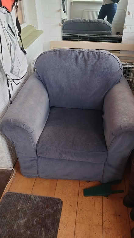 Photo of free Comfy blue armchair (Redhill) #1