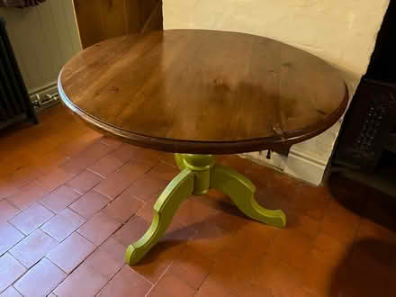 Photo of free Round dinning table, pine (Pulborough) #2