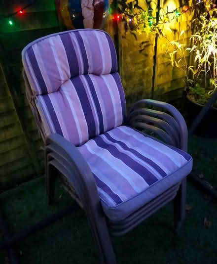Photo of free Garden chairs with cushions x 4 (Nailsworth) #1