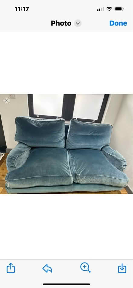 Photo of free Small Blue Sofa (CT9) #1