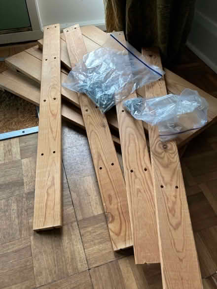 Photo of free Wooden 3 shelf unit- self assembly with screws (Clifton YO30) #1
