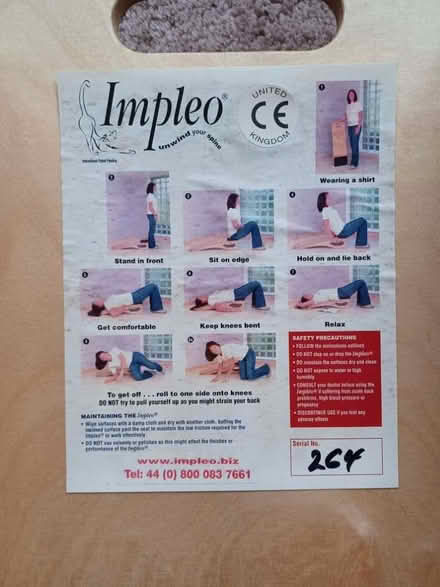 Photo of free Impleo back/spine stretcher (Hangleton BN3) #3