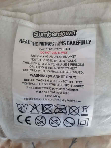 Photo of free Electric blanket to fit double bed (Glenrinnes AB55) #1