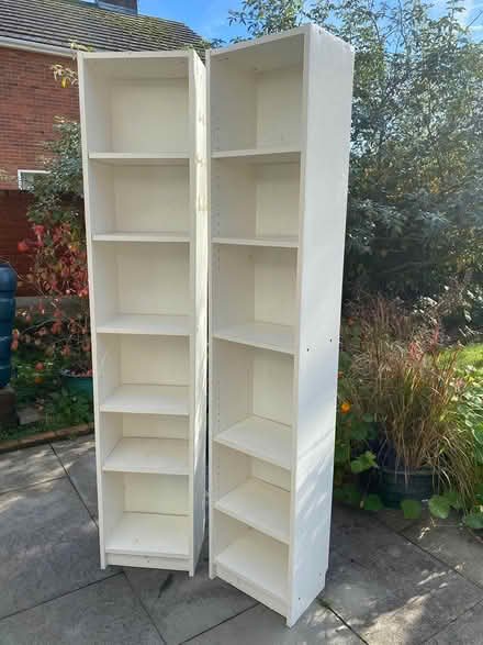Photo of free 2 x Ikea 'Billy' bookcase (white) (Central Fordingbridge (SP6)) #1