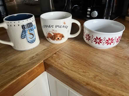 Photo of free 2 winter mugs and bowl (Coleridge Ward CB1) #1