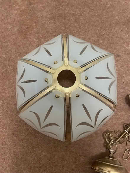 Photo of free Gold glass ceiling light (Formby L37) #3