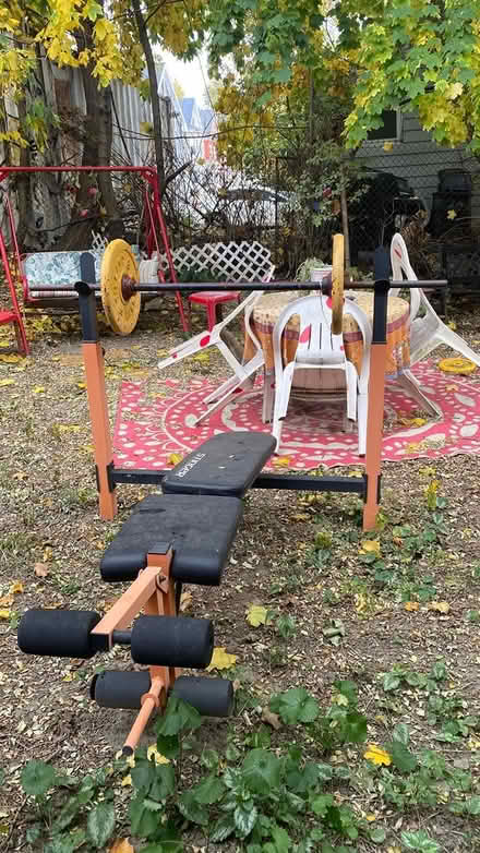 Photo of free Benchpress, and weights (East Somerville) #2