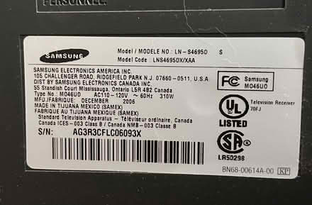 Photo of free 46” Samsung television (Tenleytown) #4